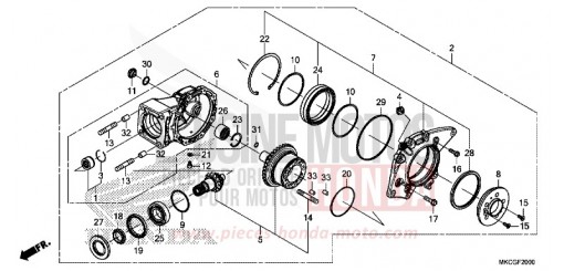 ENGRENAGE MENE DE SORTIE GL1800DAL de 2020